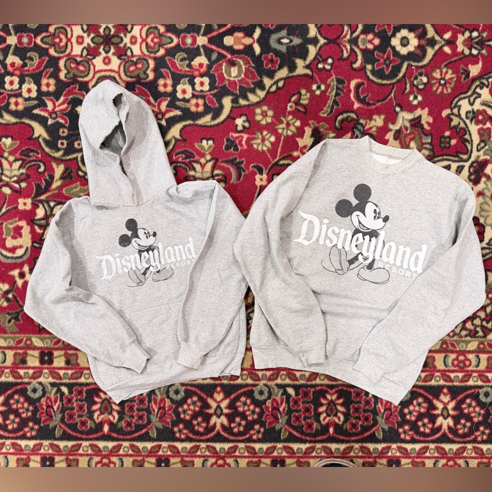 Hanes Kids Gray Disneyland Hoodie and Sweatshirt Set
